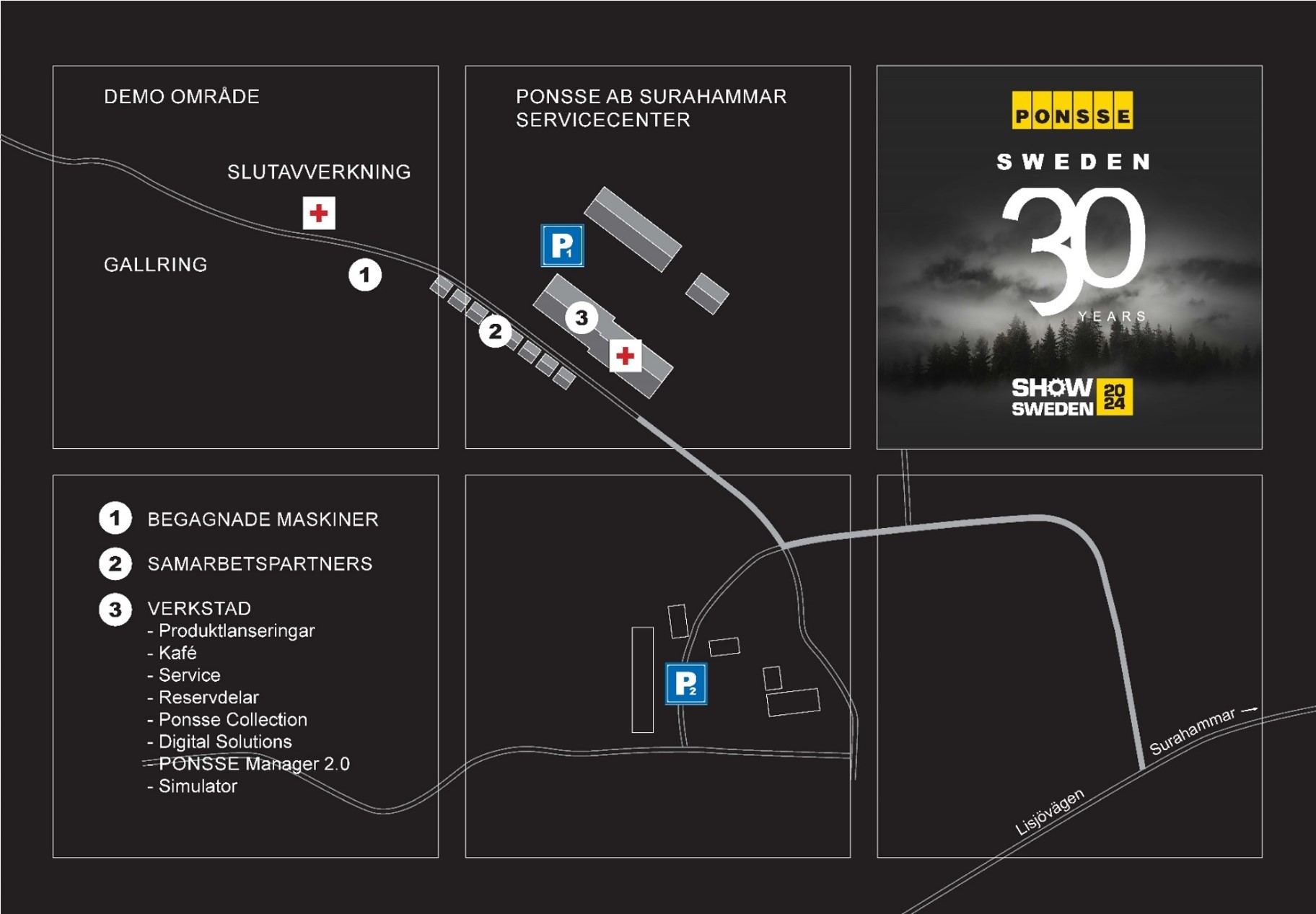 Area map Ponsse Show Sweden 2024